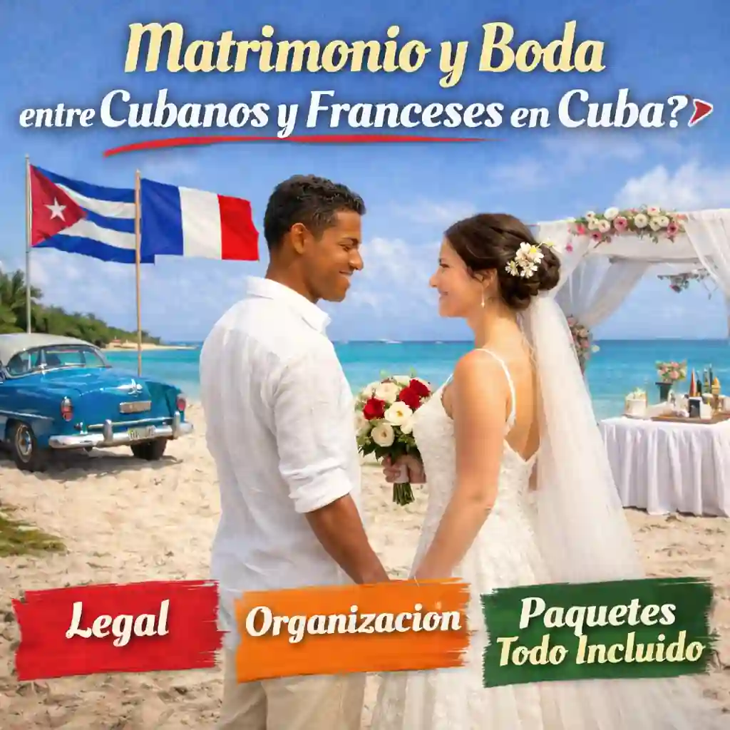 Matrimonio y Boda entre Cubanos y Franceses en Cuba ➤ Legal, Organización y Paquetes Todo Incluido