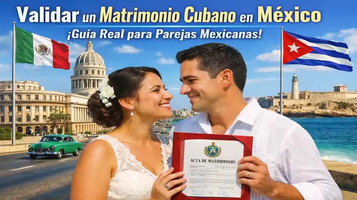 Validar un Matrimonio Cubano en México ➤ Guía Real para Parejas Mexicanas (2025–2026)
