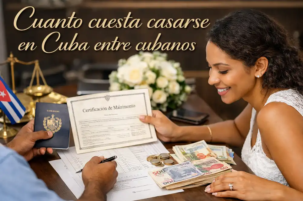 Cuanto cuesta casarse en Cuba entre cubanos: precios desde 400 USD (GUIA 2026)