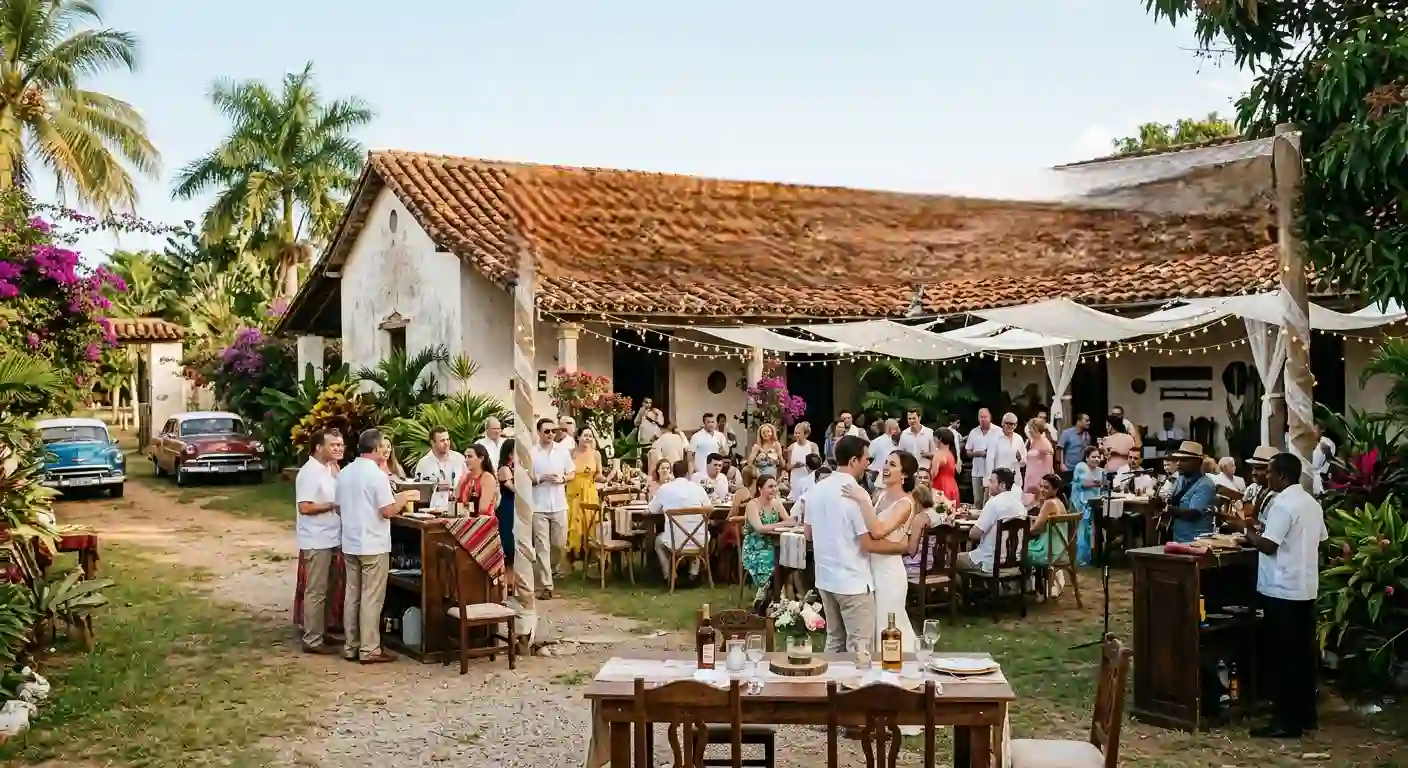 Boda en Finca en Cuba: Ceremonias al Aire Libre con Alma Caribeña